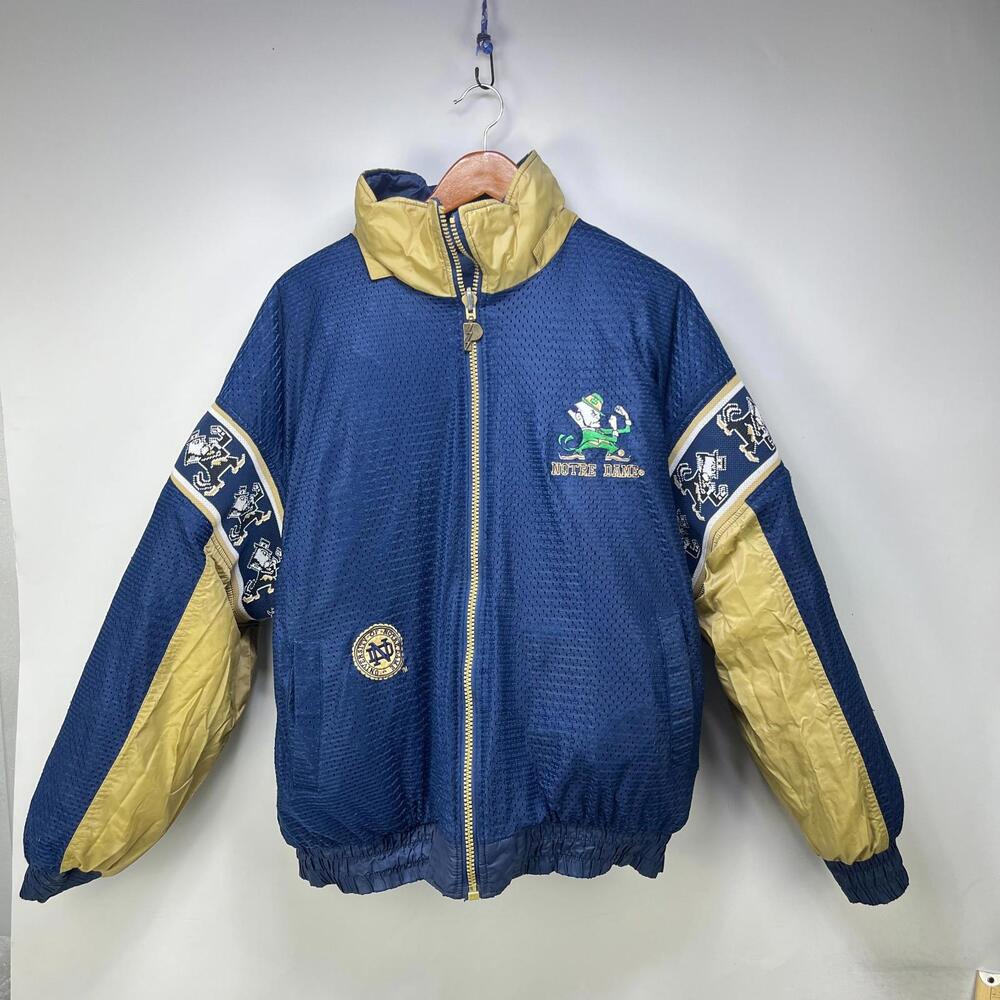 Vintage 90s Notre Dame Fighting Irish Reversible Jacket XL